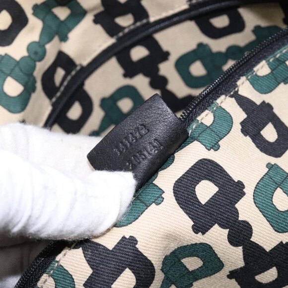 GUCCI GG Canvas Guccissima Tote Bag Leather Black Gold - Picture 14 of 15